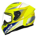 AXXIS 117D Seg Dot Crox D13 Gloss Flor Yellow Full Face Helmet