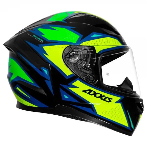 AXXIS 117D Seg Dot Mad B3 Gloss Fluo Yellow Full Face Helmet