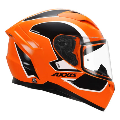 AXXIS 117D Seg Dot Sinner Gloss Fluo Orange Full Face Helmet