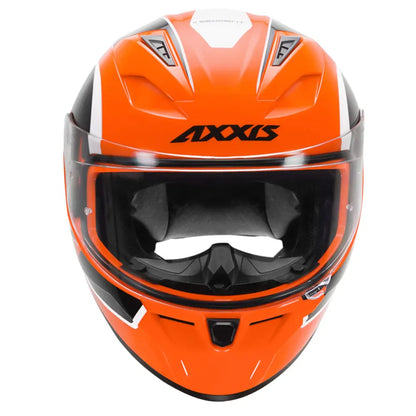 AXXIS 117D Seg Dot Sinner Gloss Fluo Orange Full Face Helmet