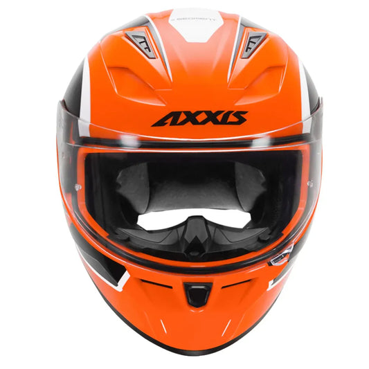 AXXIS 117D Seg Dot Sinner Gloss Fluo Orange Full Face Helmet
