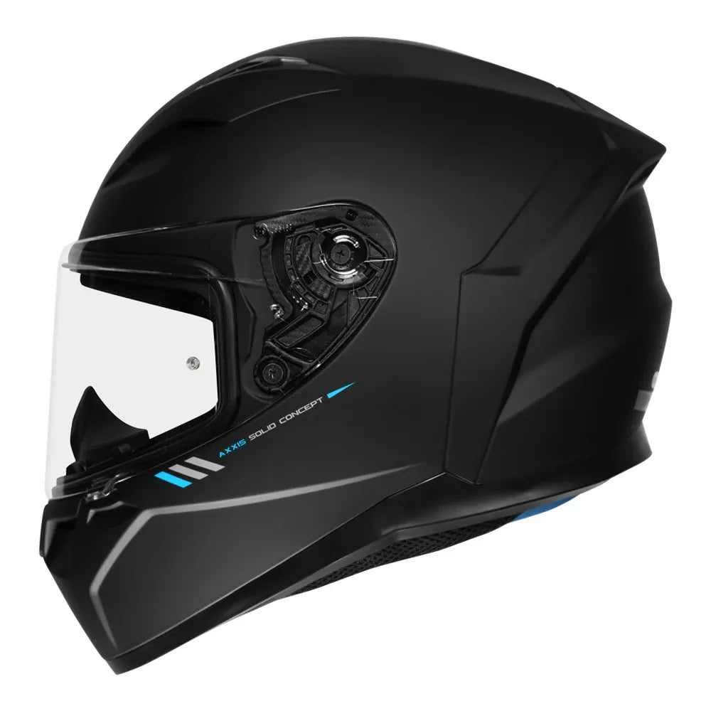 AXXIS 117D Seg Dot Solid A1 Matt Black Full Face Helmet