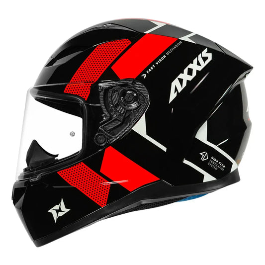 AXXIS 117D Seg Dot Squame A5 Red Full Face Helmet