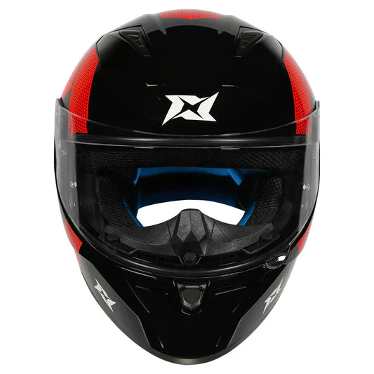 AXXIS 117D Seg Dot Squame A5 Red Full Face Helmet