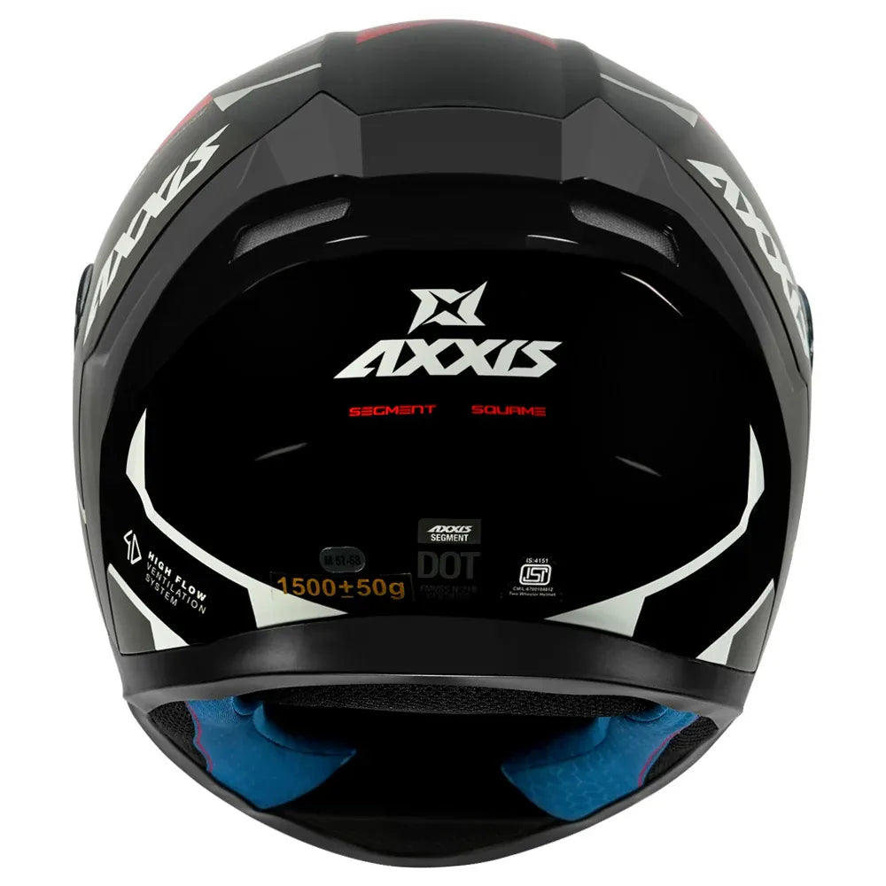 AXXIS 117D Seg Dot Squame A5 Red Full Face Helmet
