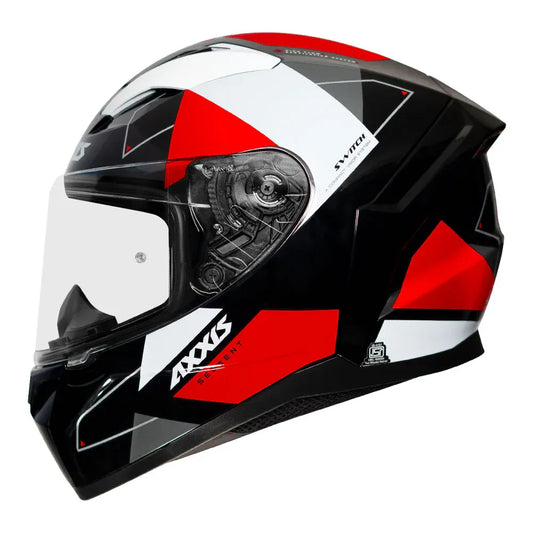 AXXIS 117D Seg Dot Switch B5 Gloss Red Full Face Helmet