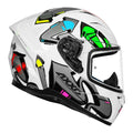 AXXIS 117D Segment Dot Arrows A2 Gloss Grey Full Face Helmet
