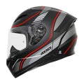 AXXIS 117D Segment Dot Neyva B5 Matt Black Red Full Face Helmet