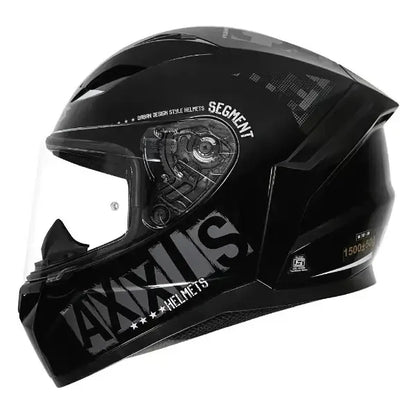 AXXIS 117D Segment Dot Nyc B0 Black Grey Full Face Helmet