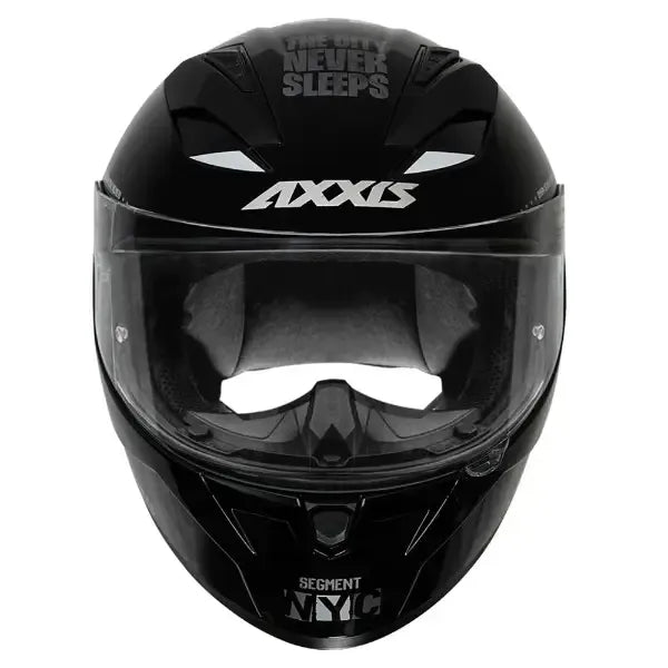 AXXIS 117D Segment Dot Nyc B0 Black Grey Full Face Helmet
