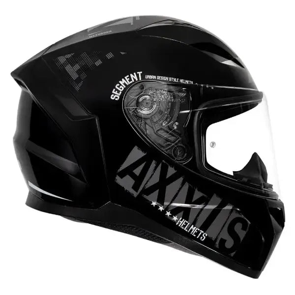 AXXIS 117D Segment Dot Nyc B0 Black Grey Full Face Helmet
