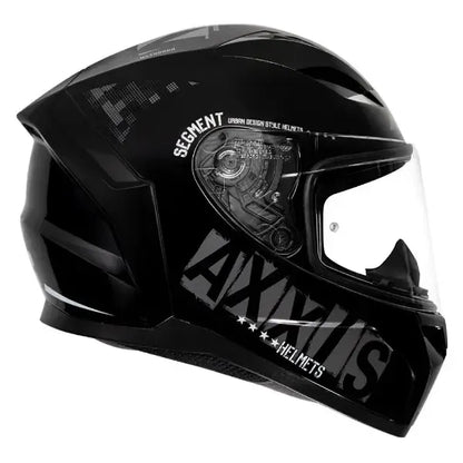 AXXIS 117D Segment Dot Nyc B0 Black Grey Full Face Helmet