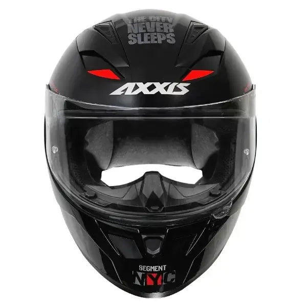 AXXIS 117D Segment Dot Nyc B5 Black Red Full Face Helmet