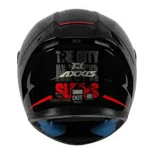 AXXIS 117D Segment Dot Nyc B5 Black Red Full Face Helmet
