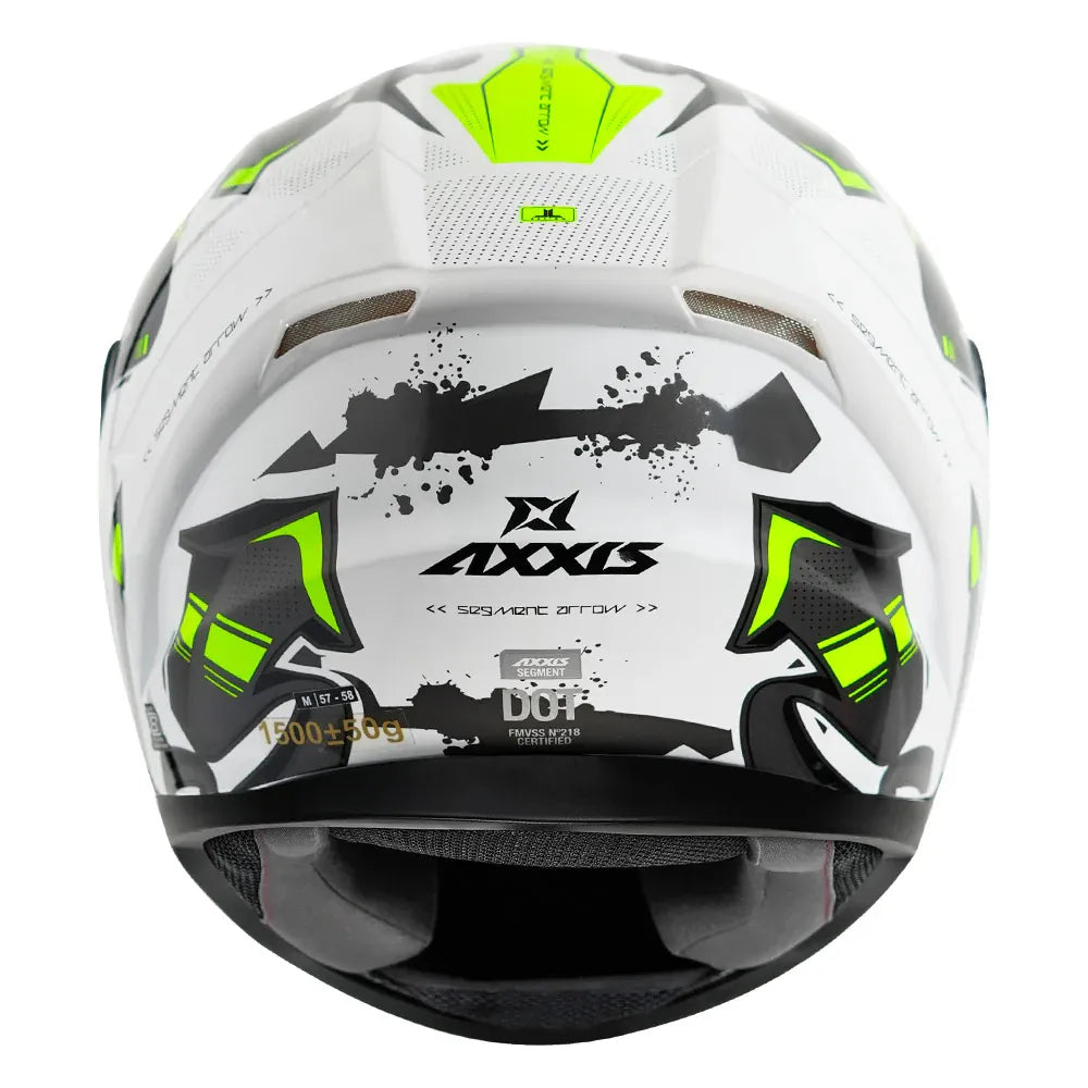 AXXIS 117N Arrows C13 Neon Yellow Full Face Helmet