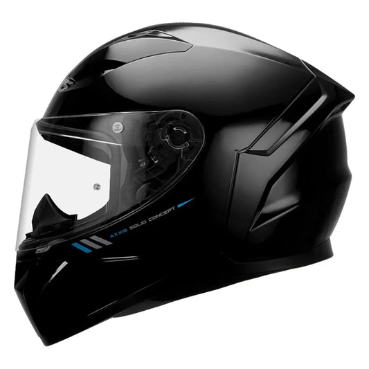 AXXIS 177D Seg Dot Solid A1 Gloss Black Full Face Helmet
