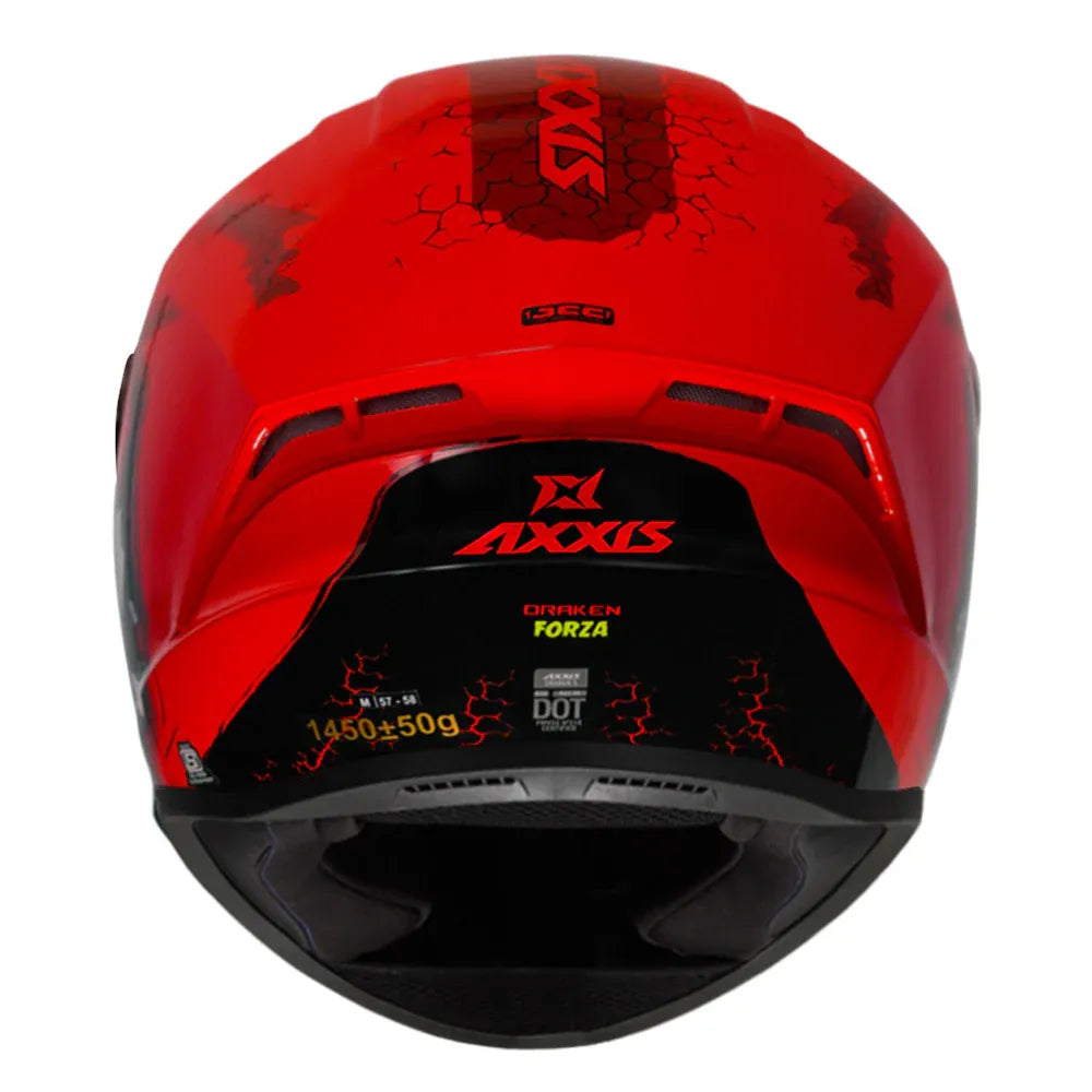 AXXIS Draken Forza A5 Gloss Red Full Face Helmet