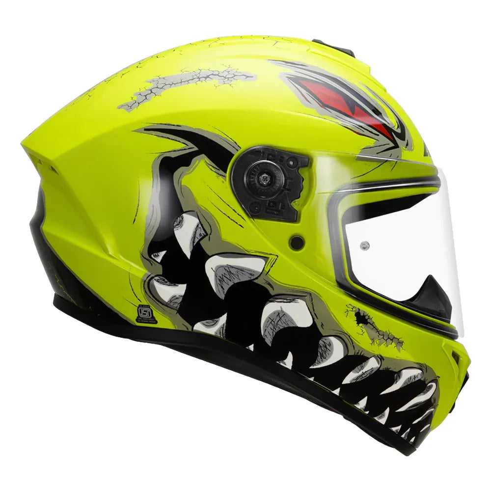 AXXIS Draken Forza C3 Gloss Fluo Yellow Full Face Helmet