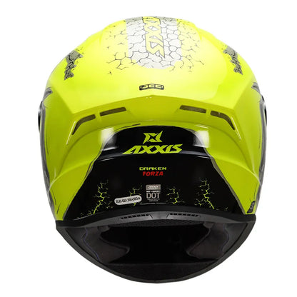 AXXIS Draken Forza C3 Gloss Fluo Yellow Full Face Helmet