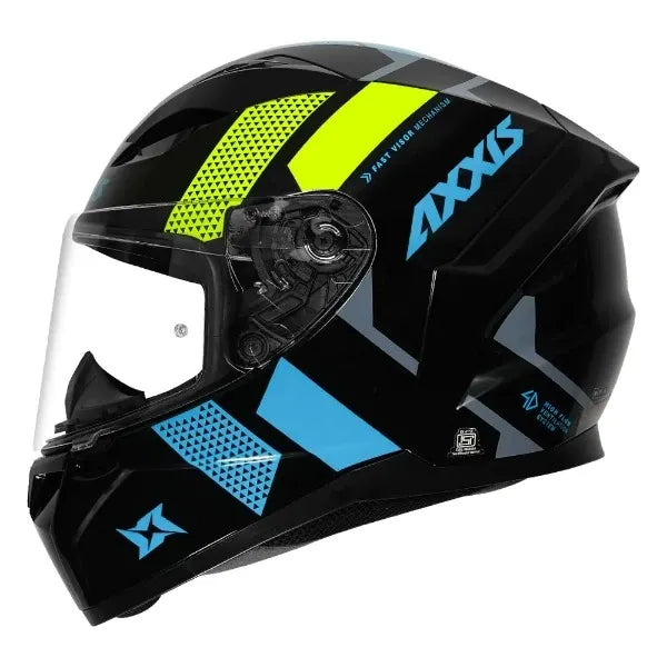 AXXIS F117B Segment Squame E7 Fluor Gloss Full Face Helmet