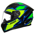AXXIS Ff117D Segment Dot Mad B3 Gloss Fluro Yellow Full Face Helmet