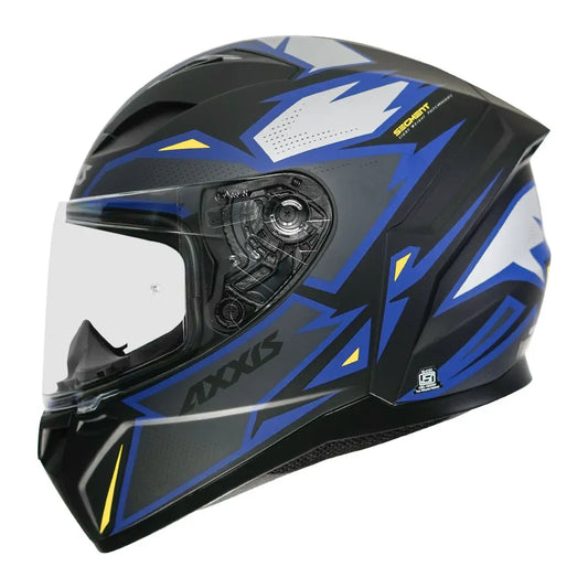 AXXIS Seg Dot Mad B2 Matt Grey Full Face Helmet