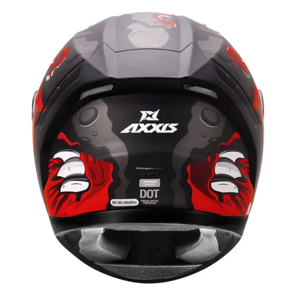 AXXIS Seg Dot Scratch B2 Mat Grey Full Face Helmet