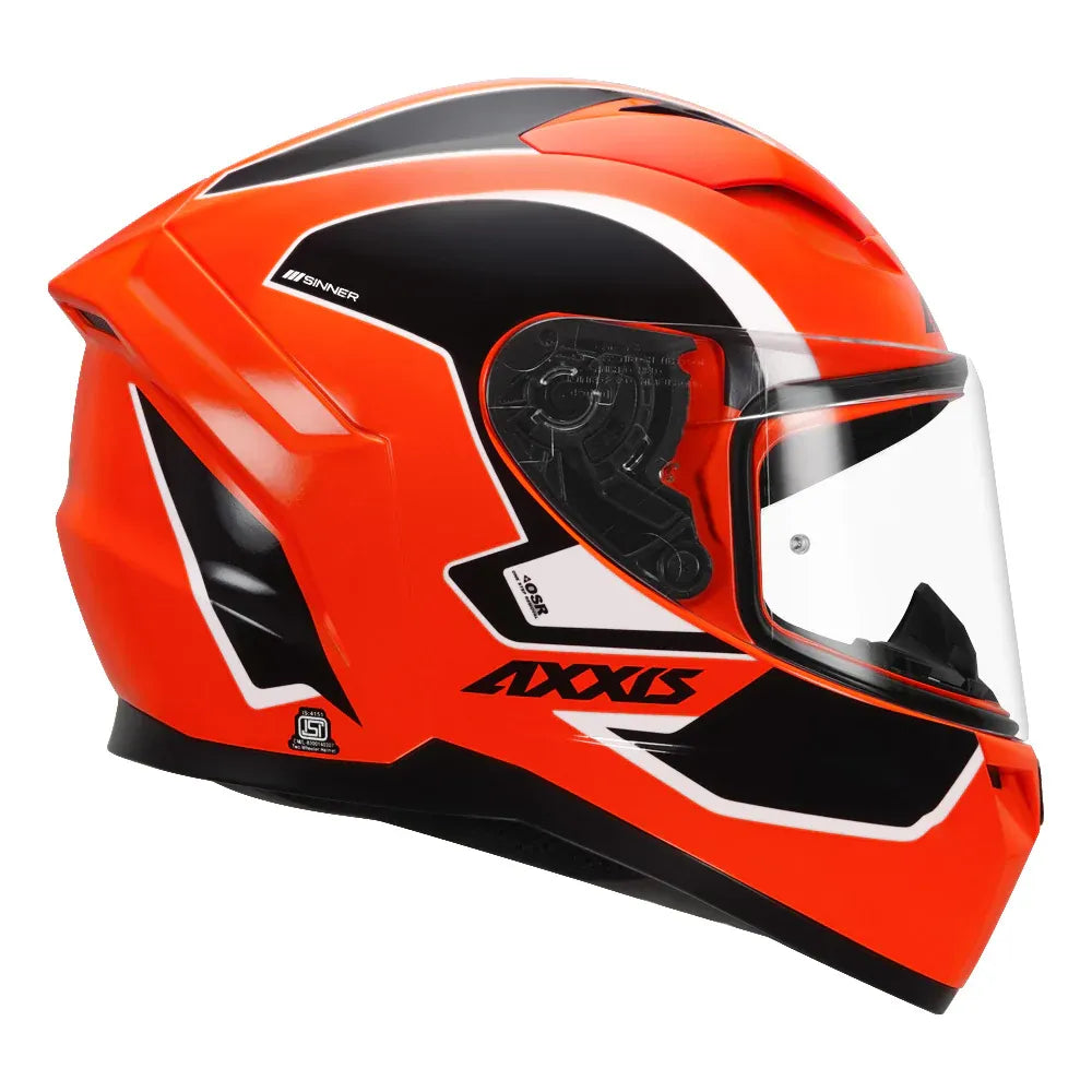 AXXIS Seg Dot Sinner F5 Floss Red Full Face Helmet