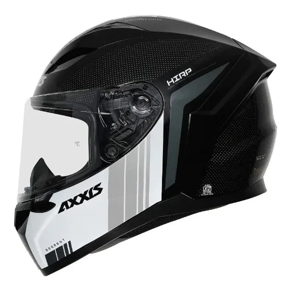 AXXIS Seg Udyr B2 Gloss Black White Full Face Helmet