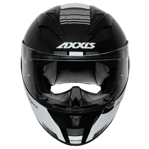 AXXIS Seg Udyr B2 Gloss Black White Full Face Helmet