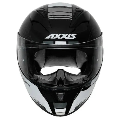 AXXIS Seg Udyr B2 Gloss Black White Full Face Helmet