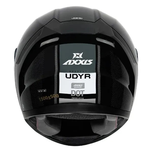 AXXIS Seg Udyr B2 Gloss Black White Full Face Helmet