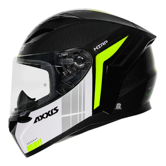 AXXIS Seg Udyr B3 Gloss Black Neon Yellow Full Face Helmet