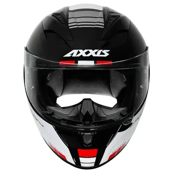 AXXIS Seg Udyr B5 Gloss Black Red Full Face Helmet