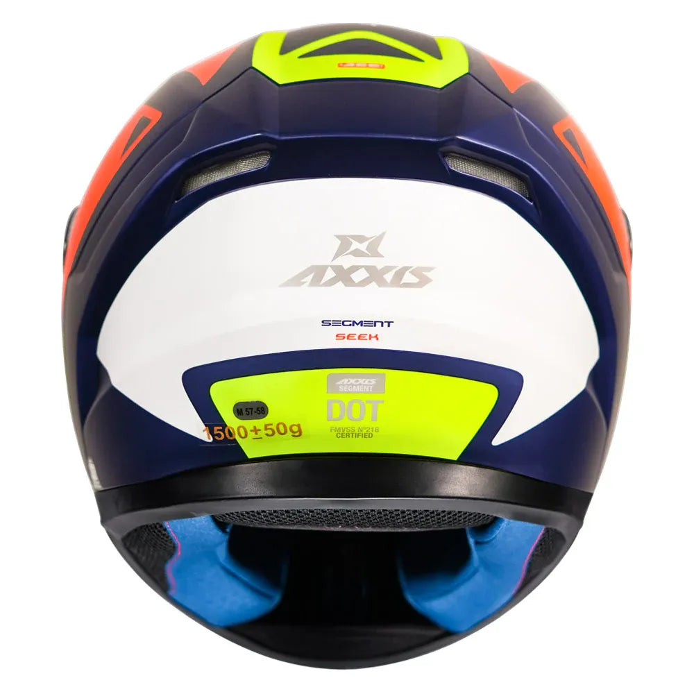 AXXIS Segment Seek D4 Fluor Orange Full Face Helmet