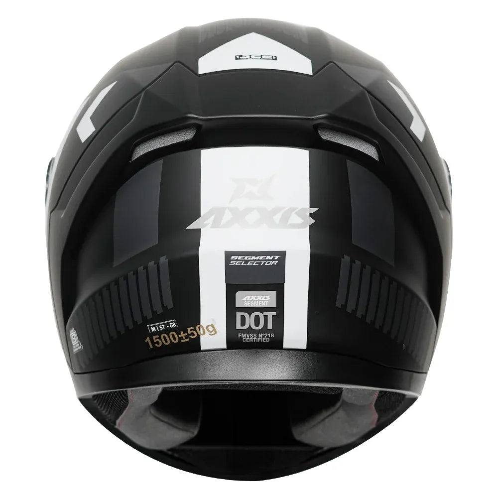 AXXIS Segment Selector Matt Gray Full Face Helmet