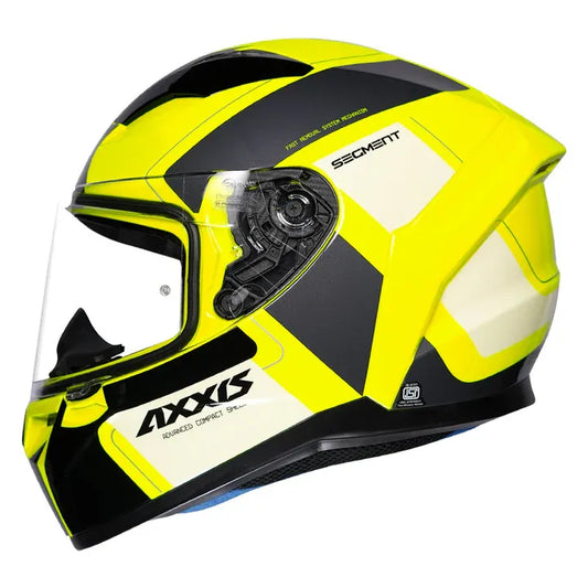 AXXIS Segment Vantage E3 Gloss Fluor Yellow Full Face Helmet