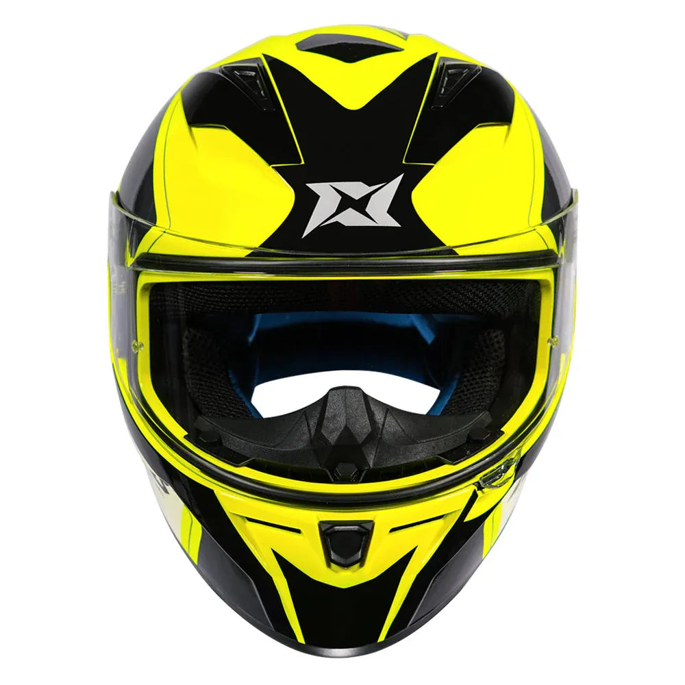 AXXIS Segment Vantage E3 Gloss Fluor Yellow Full Face Helmet