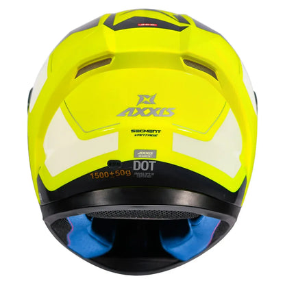 AXXIS Segment Vantage E3 Gloss Fluor Yellow Full Face Helmet