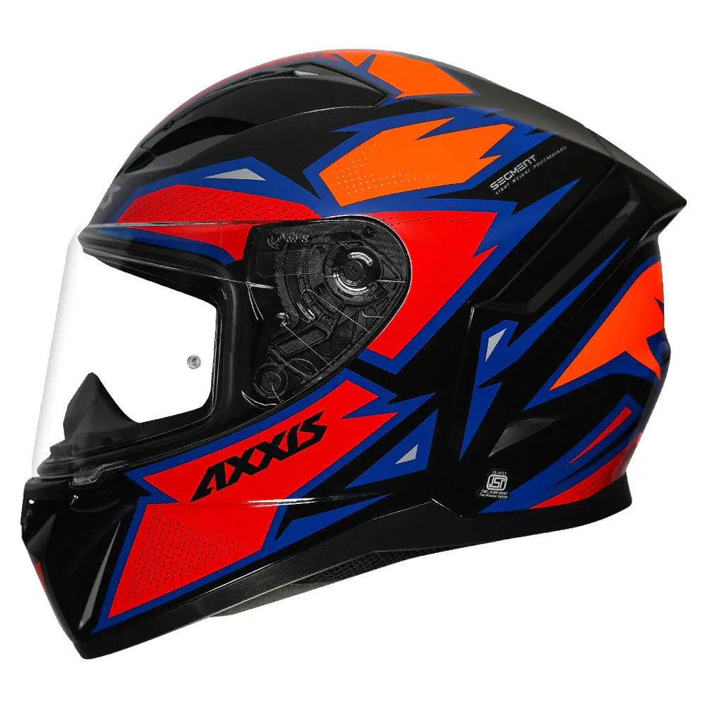 AXXIS Axxs Seg Dot Mad B5 Gloss Red Full Face Helmet