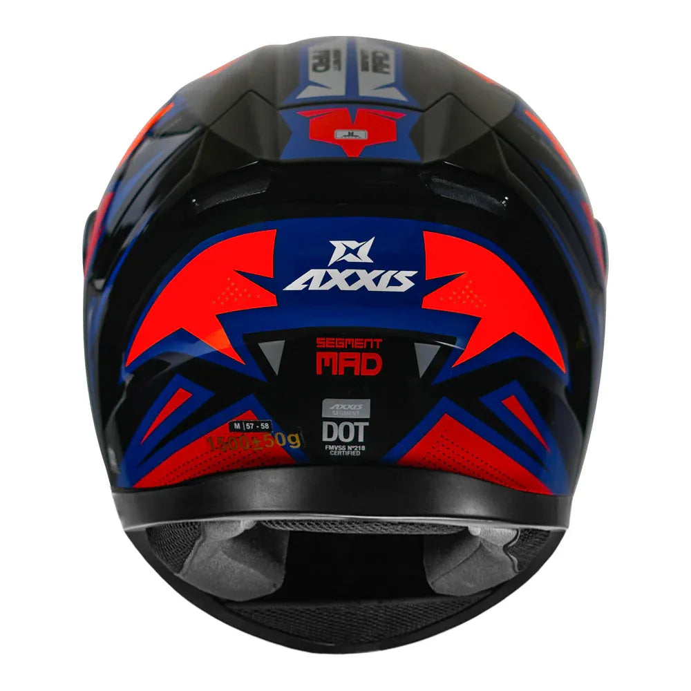 AXXIS Axxs Seg Dot Mad B5 Gloss Red Full Face Helmet