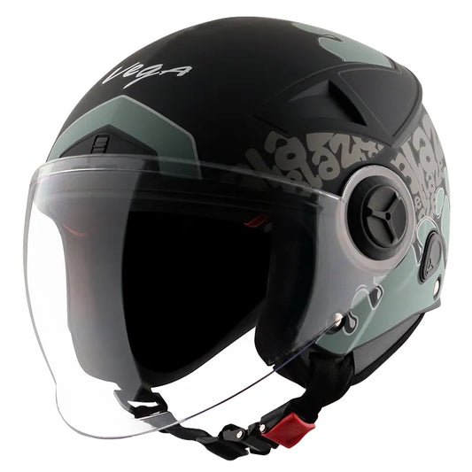 VEGA Blaze Dx Bz2 Dull Black Grey Half Face Helmet