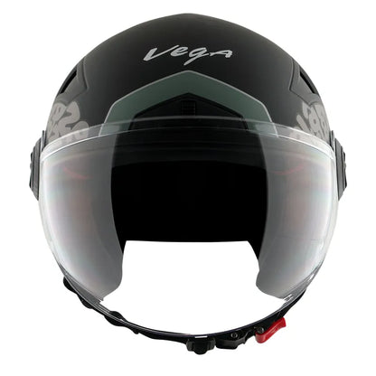 VEGA Blaze Dx Bz2 Dull Black Grey Half Face Helmet