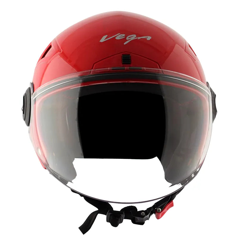 VEGA Blaze Red Half Face Helmet