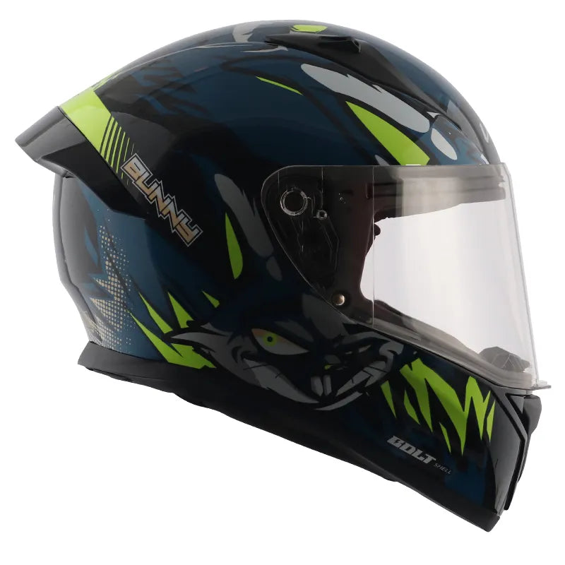 VEGA Bolt Bunny Black Blue Full Face Helmet
