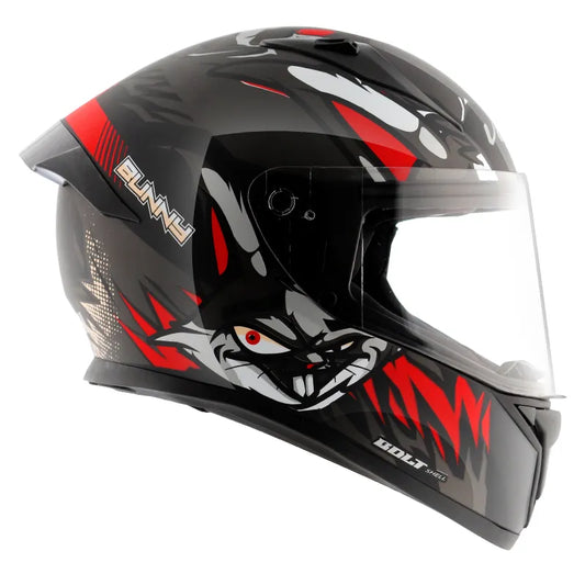 VEGA Bolt Bunny Black Red Full Face Helmet