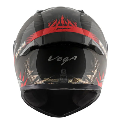 VEGA Bolt Bunny Black Red Full Face Helmet