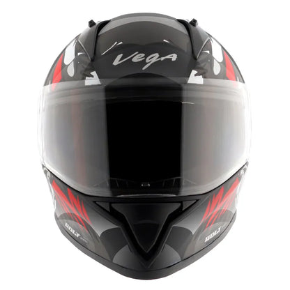 VEGA Bolt Bunny Black Red Full Face Helmet