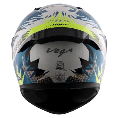VEGA Bolt Bunny White M Blue Full Face Helmet