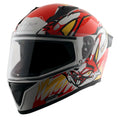 VEGA Bolt Bunny White Orange Full Face Helmet